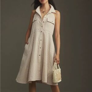 Pilcro Sleeveless Halter Swing Midi Dress